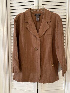 MOTTO Your Style Mantra Brown button long sleeve jacket blazer Sz M Casual